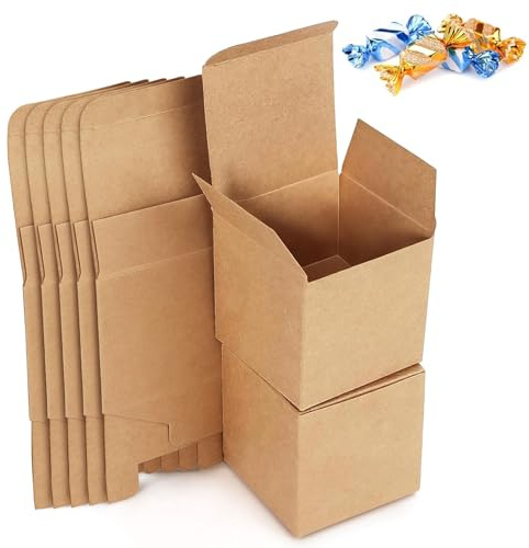 15 Stück Geschenkboxen Kraftpapier, Geschenkboxen Kraftpapier 15 x 15 x 15 cm, Pappschachteln mit Deckel, Geschenkbox Quadratisch für Geschenke, Geburtstag, Hochzeit