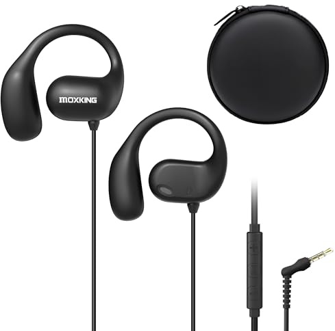 Kabelgebundener Open-Ear-Kopfhörer mit Mikrofon, 3,5-mm-Klinke & Ohrbügel