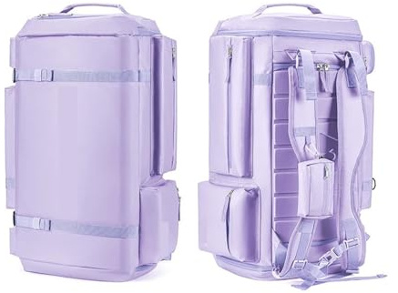 ZWCSHUU Ski-Rucksack, Snowboard-Tasche, 55 l, große Kapazität, wasserdichte Tasche for Skischuhe, Verstellbarer wasserdichter Snowboard-Rucksack Skistiefel Rucksack(Purple)