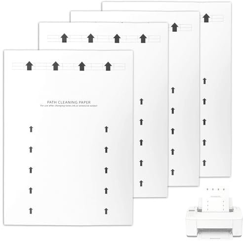 15pcs Printer Cleaning Sheets, Reusable Copier Fax Computer Scanner Printing Printer Cleaner Sheets for Machine Accessories Most Inkjet and Laser Removes Dust & Debris from Rollers