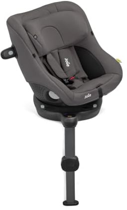 Joie i-Spin™ 360 Compact R129 Kindersitz, 61–105 cm, 6 Mon-4 J (Thunder) | 360° drehbar, i-Size-zertifiziert, ISOFIX-Installation, kompaktes Design für kleine Rücksitze und Kleinwagen.