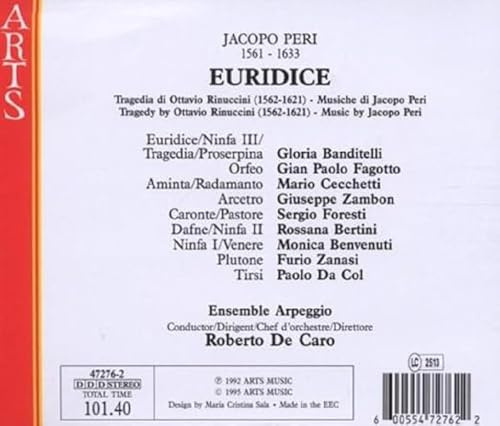 Peri: Euridice (Gesamtaufnahme) (Aufnahme 1992)
