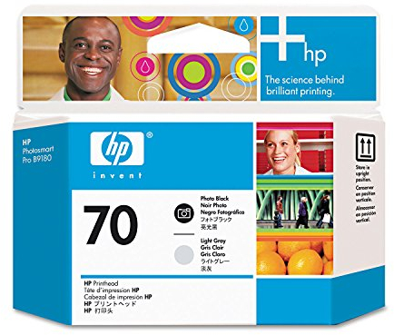 HP 70 (C9407A) Original Druckkopf, Schwarz Foto/Grau Hell