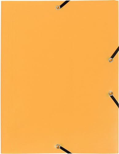 Exacompta - Ref 55909E - Uni PP Opaque Elasticated 3-Flap Folder - Suitable for A4 Documents, 0.5mm Polypropylene, Suitable for Confidentiality - Yellow