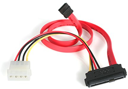 StarTech.com Cavo adattatore SAS 29 Pin a SATA con alimentazione LP4, 45 cm, Convertitore SFF 8482 a SATA (SAS729PW18)