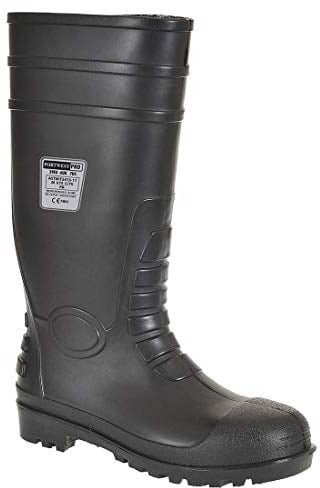 Portwest FW95BKR40 Stivale Total Safety Wellington S5, Nero, 40