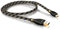 VIABLUE KR-2 Silver USB-Kabel 2.0 * Typ A/Mini-B * Triple-Shield Technologie * 24 Karat echtvergoldete Kontakte * inkl. Sleeve * 750 cm * 7.5 m