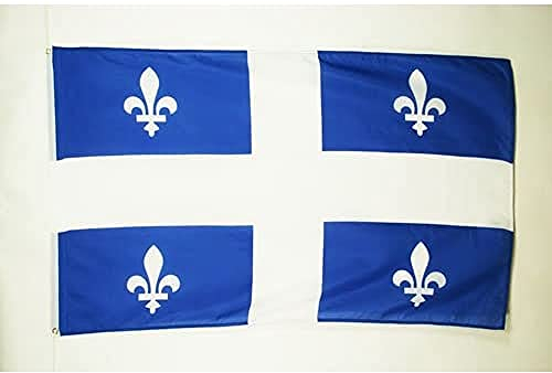 AZ FLAG - Drapeau Québec - 90x60 cm - Drapeau Québécois - Canada 100% Polyester Avec Oeillets Métalliques Intégrés - Pavillon 50 g