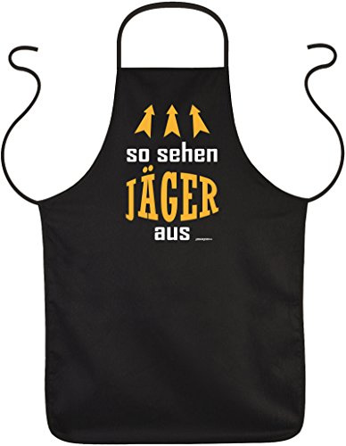 Goodman Design Lustige Schürze - Geschenk Jäger : Jäger/So sehen Jäger Kochschürze schwarz