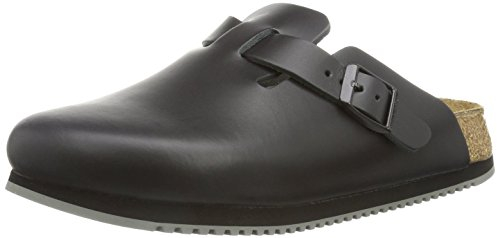 Birkenstock Professional BOSTON NL SCHWARZ - Zuecos de cuero unisex, Schwarz (Schwarz), 41