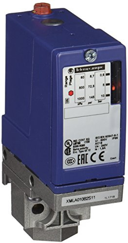 Schneider Electric XMLA010B2S11 Pressure Switch 1CO 10Bar, Electromechanical 10Bar Hydraulic Oils,Fresh Water,Sea Water,Air,Corrosive Fluid