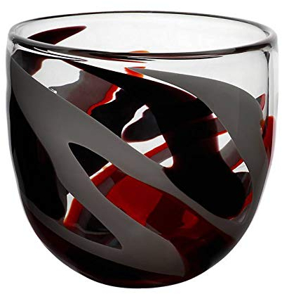 CRISTALICA Glasschale Obstschale Schüssel Flame 21cm Glas