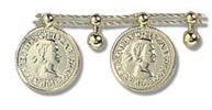 Trimits EG455G | Gold Fancy Shape Medium Coin Trim | 10m | Bead