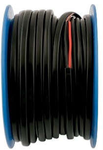 Connect 30053 Fahrzeugleitung flach, Zwei Kerne, Durchmesser 0,3 mm, 100m, Schwarz/Rot