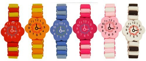 Wooden Bracelet Watch 14cm assorted designs party bag filler