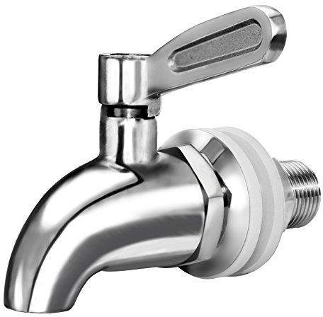 Grifo de reemplazo para dispensador de bebidas, mas durable; de acero inoxidable con acabado pulido, repuesto de llave de agua para dispensador de agua, apto para Berkey y otros sistemas de filtro de gravedad.