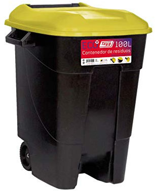 Tayg 420016 Eco - Contenedor de Residuos Eco , color Amarillo, 100 L