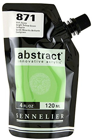 SENNELIER Abstract Innovative Heavy Body Acrylic Paint, 120ml Pouch, Bright Yellow Green
