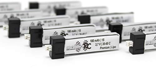 molinoRC 6X 180mah 1s 30C-60C Lipo - 13% mehr als Turnigy Nano-TECH 1S 3,7V 160mAh - 20% mehr als E-Flite 1S 3,7V 150mah Li-Po Akku Lipo EFLB 1501S25