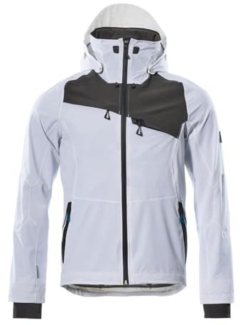 Mascot 17001-411-0618-S Arbeitsjacke Advanced wasserdicht, Weiß/Dunkelanthrazit, S