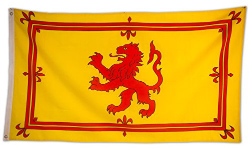 SCAMODA Bundes- und Länderflagge aus wetterfestem Material mit Metallösen, Outdoor Fahne & Flagge (Schottland-Gelb) 150x90cm