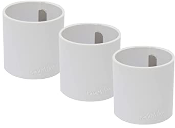 KalaMitica - Lot de 3 Cylindres Magnétiques 6,5 cm - Blanc - Boîtes de Rangement, Porte Marqueurs ou Cache-Pots Aimantés pour Tableau Magnétique Mural