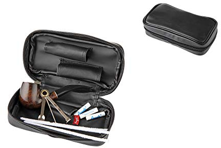 Angelo hochwertiges 9 teiliges Pfeifen Einsteiger Set inkl.schwarzer Tasche.Pfeife gebogen & Zubehör