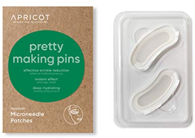 APRICOT® Microneedling Patches mit Hyaluron – Microneedle Patch gegen Falten, Anti-Aging Tiefenbehandlung mit Sofort-Effekt, Augen, Stirn & Mund, Made in Germany