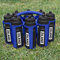 Ziland Academy Easy Squeeze Water Bottle Set - [8 x 700ml Bottles 1 x Carrier] [Choose Your Colour] Designed for Sport Teams (Black - Blue Carrier)