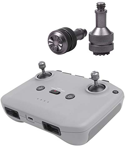 DJYILUF Teleskop Rocker Joystick für DJI Mavic Neo Fernbedienung, 1 Paar Fernbedienung Sender Teile CNC Aluminium Transmitter Joystick Daumen Stick für DJI Mavic Air 3S (Silber)