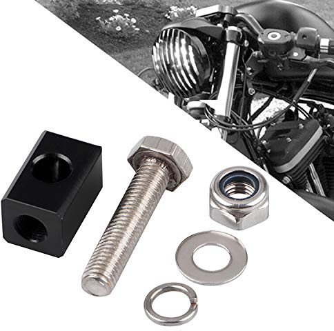 Bid4ze Frontscheinwerfer-Block, Halterung, 1,9 cm, Aluminium, Motorrad-Scheinwerfer-Montageblock für Harley Touring Cruiser Choppers Cafe Racer unten, schwarz