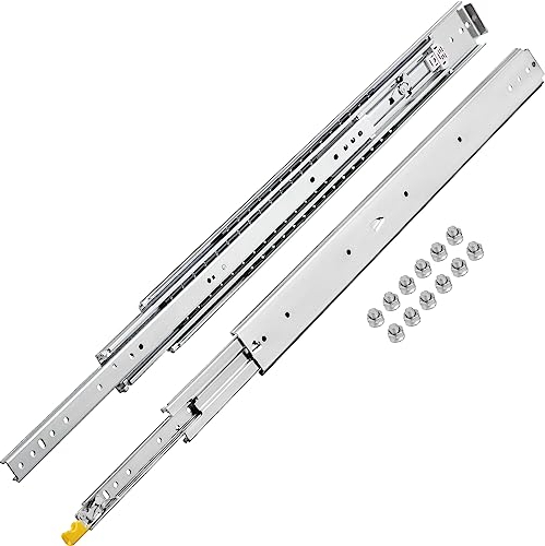 VEVOR Schubladenschienen 1016 mm, Auszugsschienen 40 Zoll, Vollauszug Schienen für Schubladen, Doppel Kugelgelagert, Schubladen Schienensystem, Gleitschienen für Schubladen, Schubladenführungen
