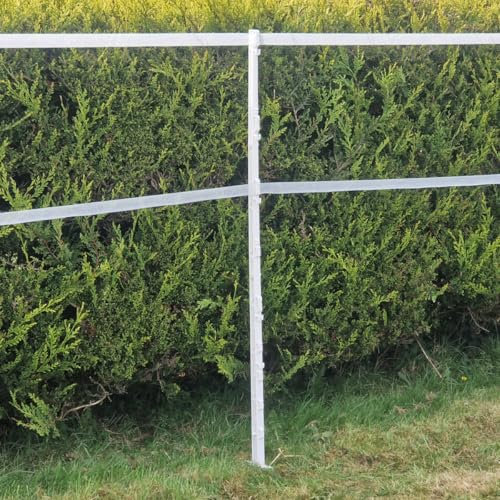 Doblit 156cm Poly Post Extra Tall 5FT Plastic Fencing Stake | Reinforced Mobile Electric Fence Poles Ideal for Horse Paddocks Equestrian (White, Pack of 20)