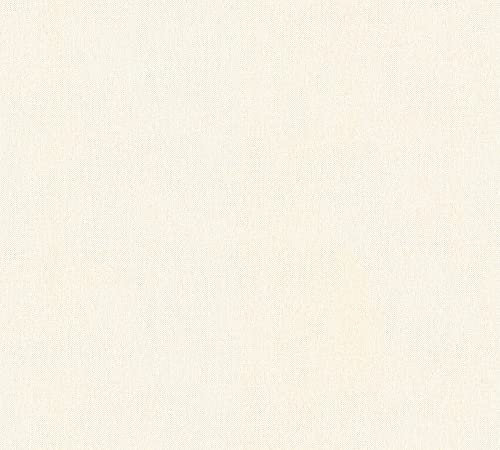 Architects Paper Unitapete Floral Impression Tapete einfarbig unifarben PVC-freie Vliestapete weiß creme matt glatt 377037 37703-7