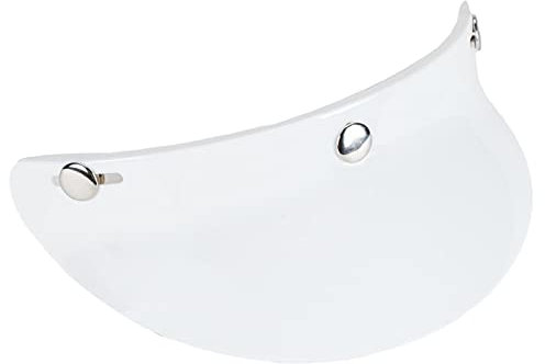 B Blesiya Universal 3-Snap Motorcycle Helmet Peak Open Face Sun Shade Visor Shield,15cm x 5cm - White
