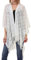Soul Young Damen Stricken Stola Große Größen Warm Weich Poncho Shawl Cardigan Kimono (Einheitsgröße, Guadratisch Weiß)
