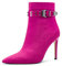 Aachcol Donna Rivetto Stivaletti Spillo Alto High Tacco Heel a Punta Cerniera Classico 10 CM Magenta Rosso 2 Scamosciato 38 EU