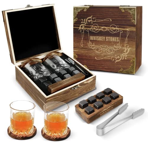 E EASTSTORM Whiskey Geschenke für Männer,Whisky Gläser Set,Whisky Set Gifts for Men,Wiskey Männer Inklusive Whiskey Glas,Whiskey Steine,Weihnachten für Ehemann und Vater