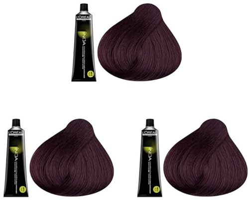 L'Oréal Professionnel INOA Hair Dye 4.20, Pack of 3 (3 x 60 ml)