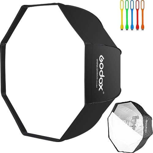 Godox SB-UBW Reflektor-Set mit 8-eckigem Regenschirm, 95 cm, mit Tragetasche für Portrait- oder Produktfotografie