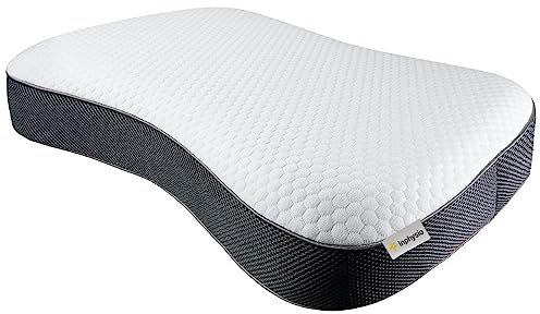 Inphysio Ergonomisches Relax-Kissen - Kissen aus Schaumstoff mit Formgedächtnis - Bezug aus hypoallergenem Bambus - 3D Deluxe Mesh - Anti-Schmerz - 60 x 40 x 13 cm
