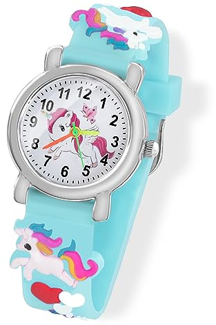 Taffstyle Einhorn Kinder Armbanduhr Gummi Silikon Uhr Bunte Mädchen Jungen Kinderuhr