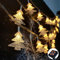 XVZ Guirnalda Luces Exterior Solar, 30 LED, 5m/16,4ft Luces de Navidad para Exteriores, 8 modos, Decorativas Impermeable Cadena de Luces Solares para Patio, árbol - Blanco Cálido