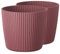 Tymar Vaso per fiori, 2 pezzi, forma rotonda Marsala, diametro 40 cm