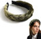 Norhogo Samt Haarreif Geflochten Stirnband Breit Haarband, geflochten, Samt Geflochtenes Stirnband Braid Haarband Breit Vintage Haarreifen Haarzubehör für Frauen Mädchen Mode Grün