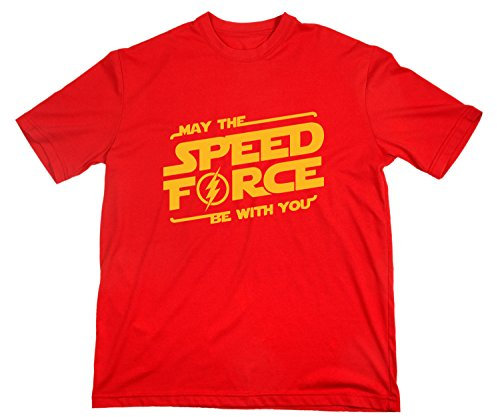 STYLETEX23 May The Speed Force be with You T-Shirt, rot, S