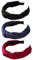 scicent Haarreif 3 Stück Haarreifen Damen Breite Haarbänder Knoten Stirnbänder Drei Farben Haarband für Alltag Konzerte Party Make-up dicke Haare Haarschmuck - 11416