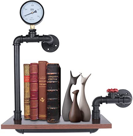 WEIGR Wandregal Hängeregal Industrie Schweberegal Industrie Wandregal Floating Shelves Wandboard aus Holzwerkstoff für Wohnzimmer, Küche, Schlafzimmer Bücher 40x20x57cm