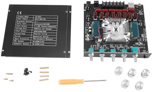 YUMIN -AS21 Scheda Amplificatore Audio Bluetooth Digitale Subwoofer 220Wx2+350W 2.1 Canali TPA3255 Modulo Amplificatore di Potenza Audio