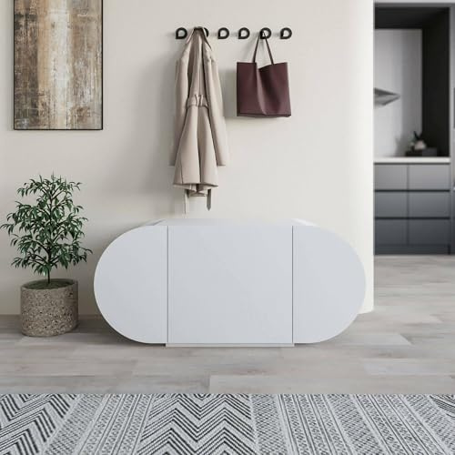 Dmora Schuhregal Okeanos 110x40,4x50 cm Weiß 10 Paar 2 Böden